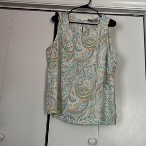 Chico’s excellent condition paisley tank top size 3 great piece